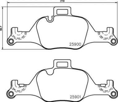 Гальмівні колодки дискові BREMBO P06 107