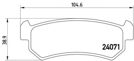 Тормозные колодки Lacetti BREMBO P10 001