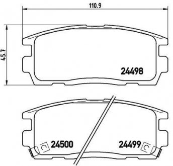 Тормозные колодки BREMBO P10 004