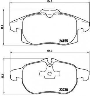 Тормозные колодки дисковые BREMBO P10 011