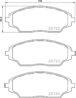 Тормозные колодки дисковые BREMBO P10 070