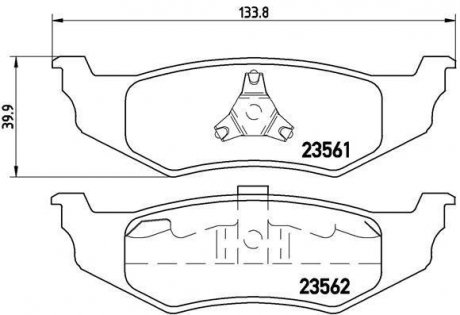 Тормозные колодки дисковые BREMBO P11 010