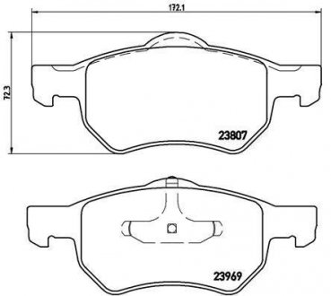 Тормозные колодки дисковые BREMBO P11 013