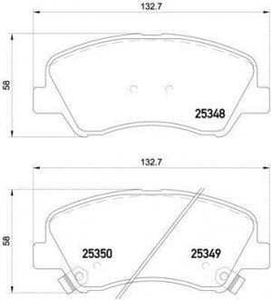 Тормозные колодки BREMBO P18 025