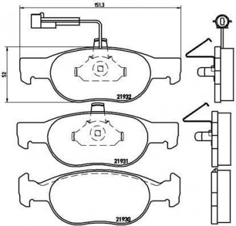 Гальмівні колодки дискові BREMBO P23 057