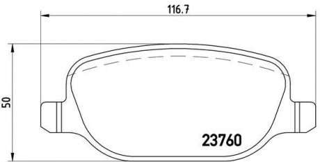 Гальмівні колодки дискові BREMBO P23 089 (фото 1)