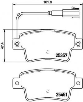 Гальмівні колодки дискові BREMBO P23 142