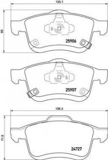 Гальмівні колодки дискові BREMBO P23 155