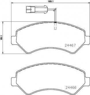 Тормозные колодки дисковые BREMBO P23 161