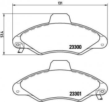 Гальмівні колодки дискові BREMBO P24 045