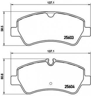 Гальмівні колодки дискові BREMBO P24 160