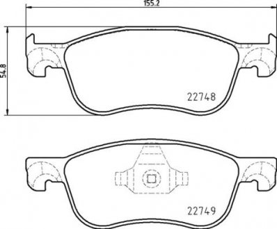 Тормозные колодки дисковые BREMBO P24 210