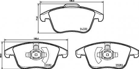 Тормозные колодки BREMBO P24 211