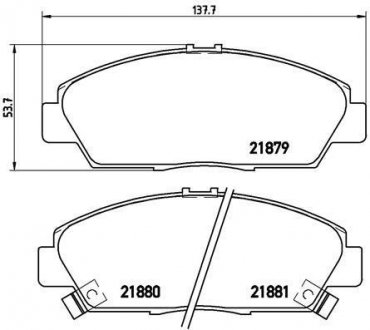 Гальмівні колодки дискові BREMBO P28 021 (фото 1)