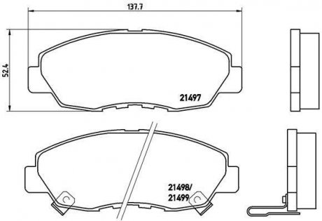 Тормозные колодки дисковые BREMBO P28 042