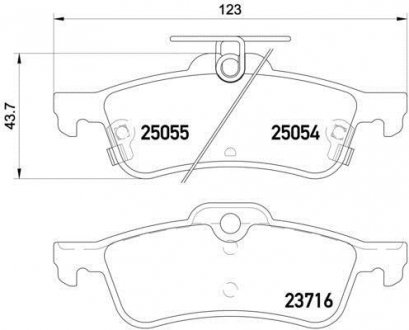 Гальмівні колодки дискові BREMBO P28 070