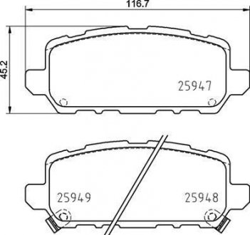 Гальмівні колодки дискові BREMBO P28090