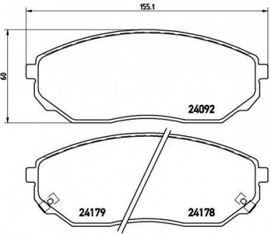 Гальмівні колодки дискові BREMBO P30 019