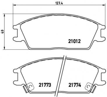 Гальмівні колодки дискові BREMBO P30 024