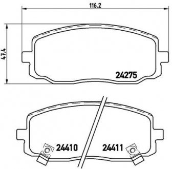 Тормозные колодки BREMBO P30 032