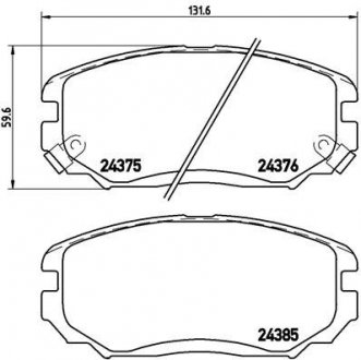 Гальмівні колодки дискові BREMBO P30 038