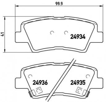 Тормозные колодки BREMBO P30 047