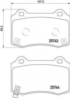 Тормозные колодки BREMBO P30 074