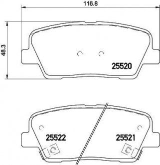 Гальмівні колодки дискові BREMBO P30 081