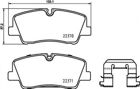 Гальмівні колодки дискові BREMBO P30 085