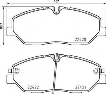 Тормозные колодки дисковые BREMBO P30 090