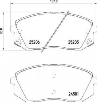 Гальмівні колодки дискові BREMBO P30 093