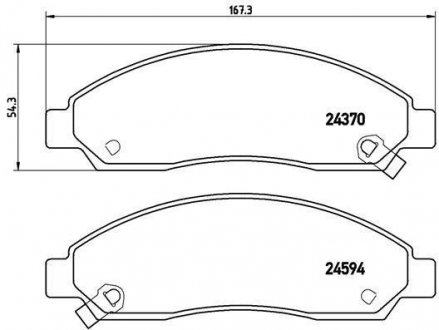 Тормозные колодки дисковые BREMBO P34 005