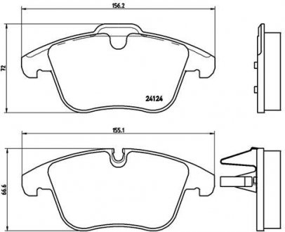 Гальмівні колодки дискові BREMBO P36 022