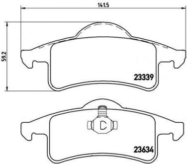 Тормозные колодки дисковые BREMBO P37 006