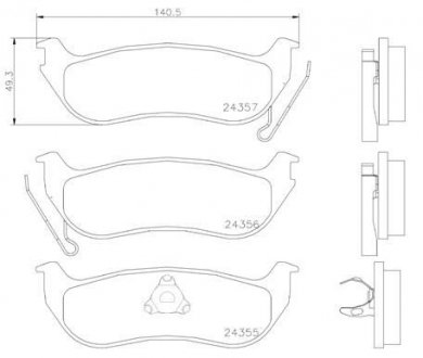 Тормозные колодки дисковые BREMBO P37 009