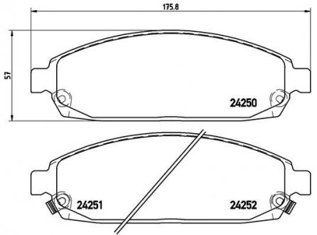 Тормозные колодки BREMBO P37 010