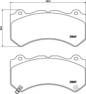 Гальмівні колодки дискові BREMBO P37 018