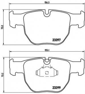 Гальмівні колодки дискові BREMBO P44 012