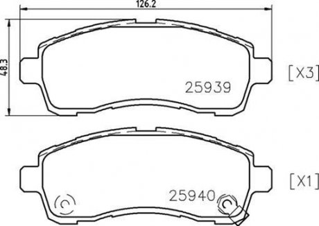 Гальмівні колодки дискові BREMBO P49 057