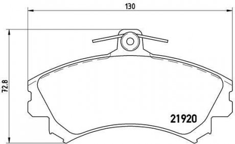 Гальмівні колодки дискові BREMBO P50 055