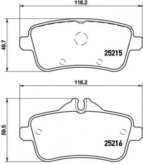 Гальмівні колодки дискові BREMBO P50 100