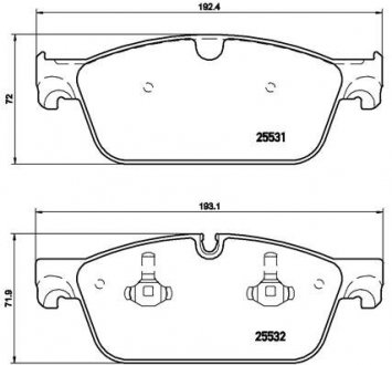 Гальмівні колодки дискові BREMBO P50 102