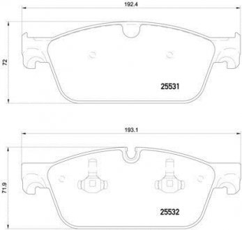 Тормозные колодки дисковые BREMBO P50 112