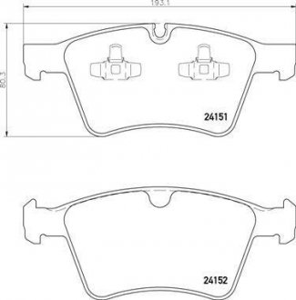 Тормозные колодки дисковые BREMBO P50 115