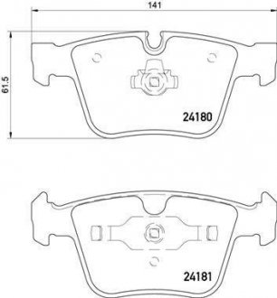 Гальмівні колодки дискові BREMBO P50 116