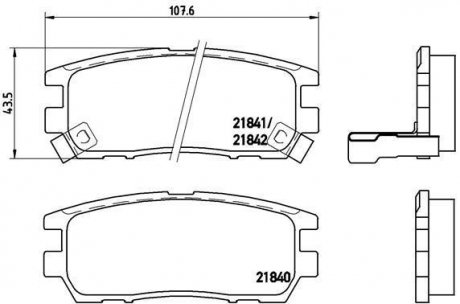 Тормозные колодки дисковые BREMBO P54 018