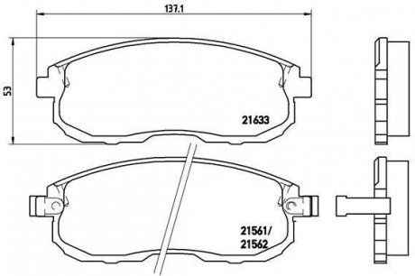 Гальмівні колодки дискові BREMBO P56 021