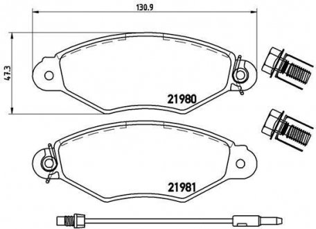 Гальмівні колодки дискові BREMBO P56 038 (фото 1)