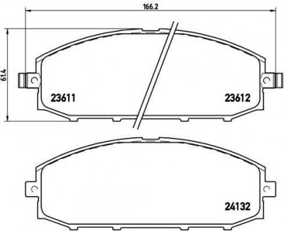 Тормозные колодки BREMBO P56 041