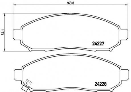 Гальмівні колодки дискові BREMBO P56 059